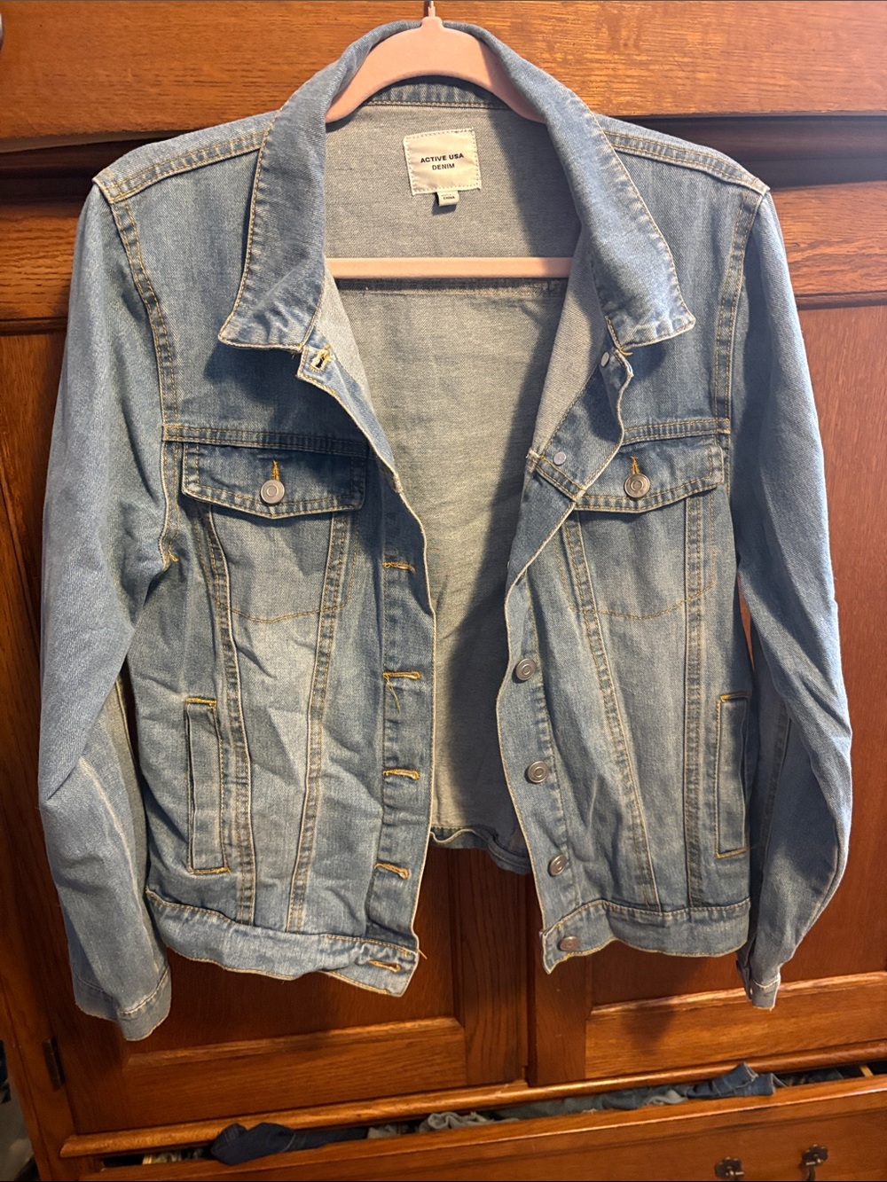 Active USA Light Wash Denim Jacket